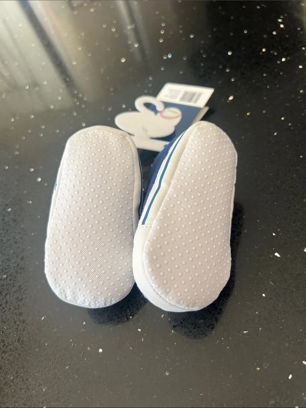 MLB Royal Blue Canvas Baby Pre-Walker Sneakers with White Accents